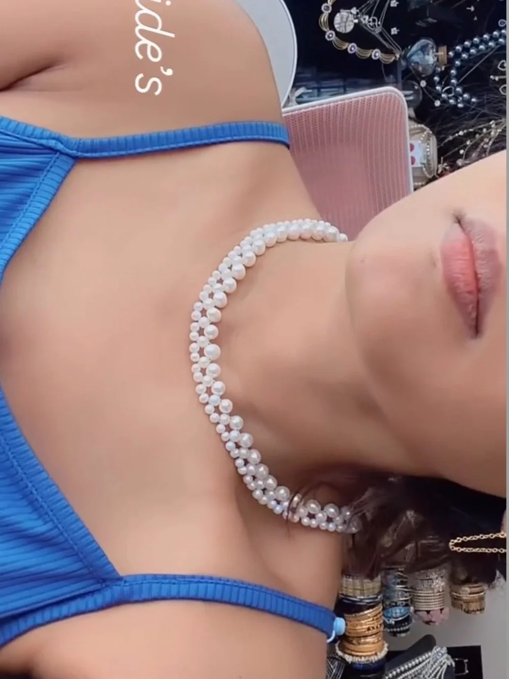 Freshwater real Pearl Double-Row Choker Necklace - Elegant Women Jewelry